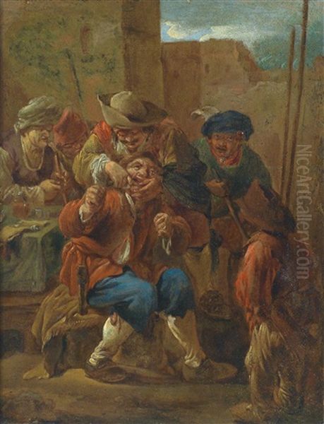 Der Zahnzieher Oil Painting by Andries Dirsksz Both