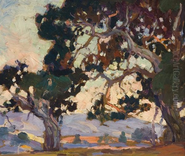 Carmel Valley Oil Painting by Cornelis Botke