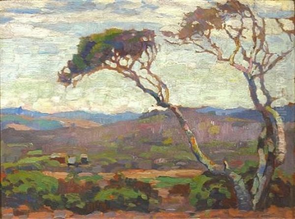 Carmel Valley Oil Painting by Cornelis Botke