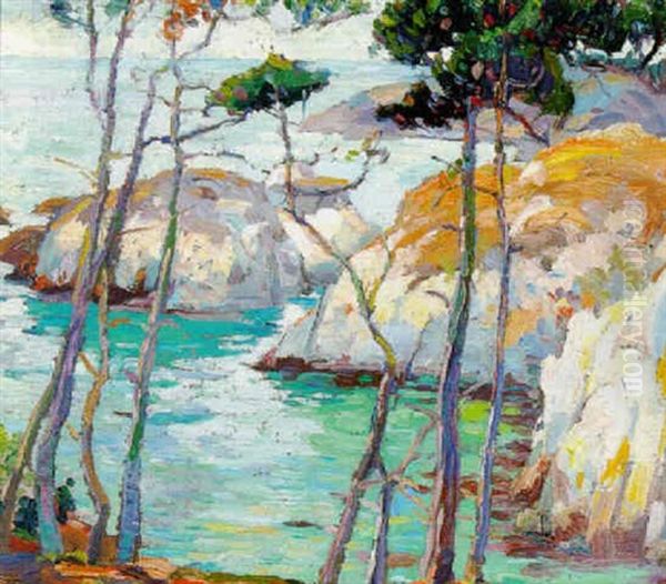 The Cove-carmel Highlands Oil Painting by Cornelis Botke