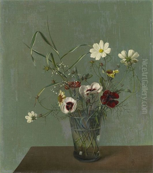 Blumenstilleben Oil Painting by Herbert Boettger