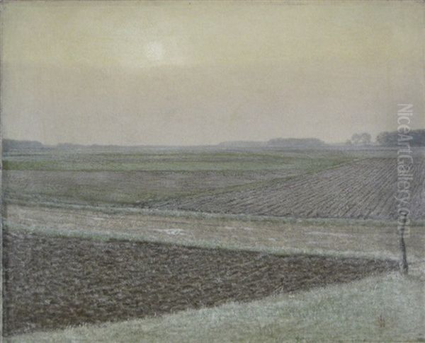 Niederrheinlandschaft Oil Painting by Herbert Boettger