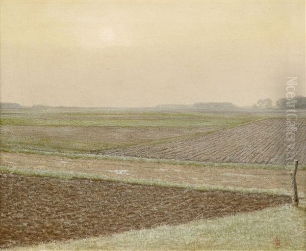 Niederrheinlandschaft Oil Painting by Herbert Boettger