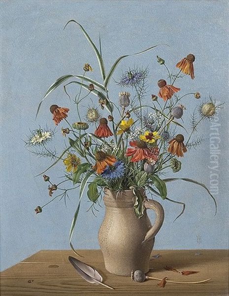 Wiesenblumen Oil Painting by Herbert Boettger