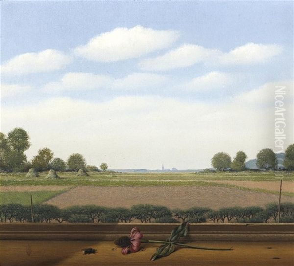 Fruhlingslandschaft Oil Painting by Herbert Boettger