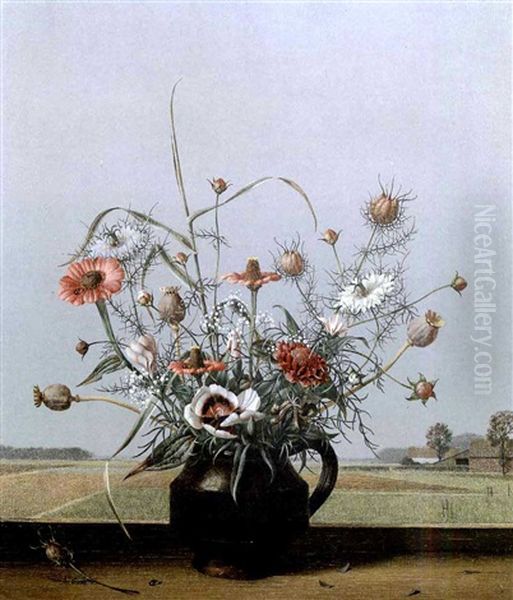 Blumenstilleben Oil Painting by Herbert Boettger