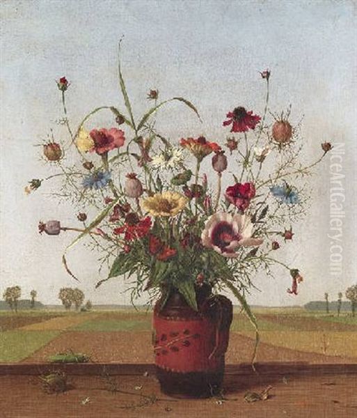 Blumenstilleben Oil Painting by Herbert Boettger