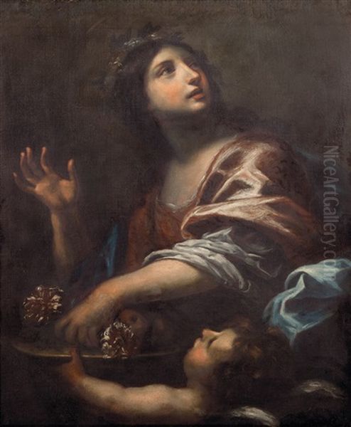 Santa Dorotea Con Angelo Oil Painting by Francesco Botti