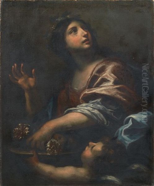 Santa Dorotea Con Angelo Oil Painting by Francesco Botti