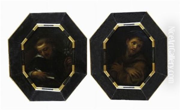 San Francesco E San Domenico (a Pair) Oil Painting by Francesco Botti