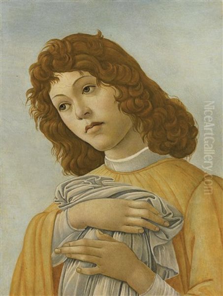 An Angel, Head And Shoulders Oil Painting by Sandro Botticelli