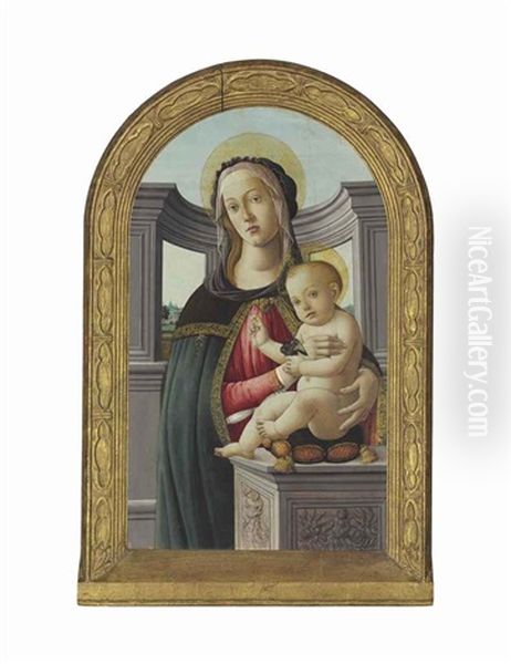 The Madonna And Child With A Goldfinch Oil Painting by Sandro Botticelli