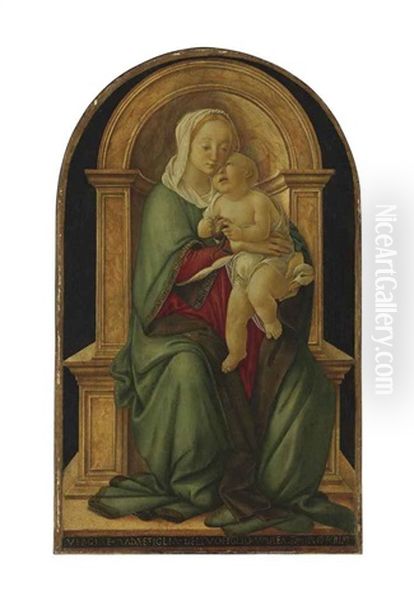 The Madonna And Child With A Pomegranate Oil Painting by Sandro Botticelli