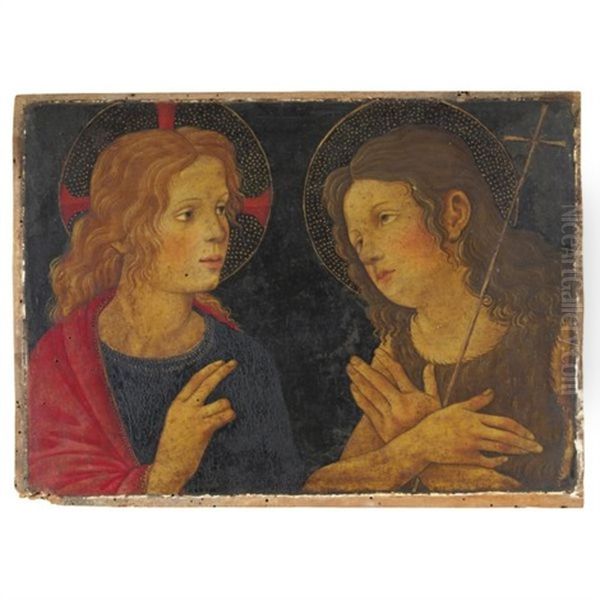 Gesu Che Benedice San Giovannino Oil Painting by Sandro Botticelli