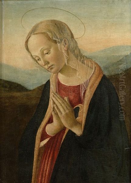 La Vierge De L'adoration (fragment) Oil Painting by Francesco Botticini