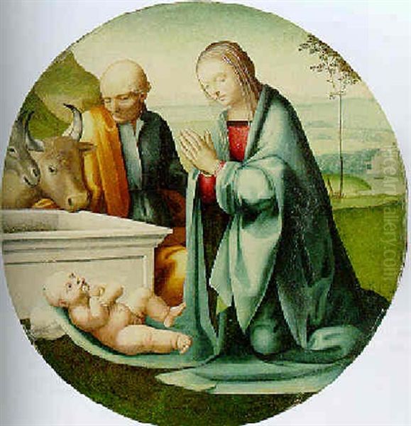 The Holy Family Oil Painting by Rafaello Botticini