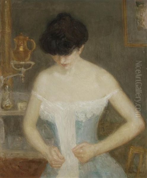 Le Corset Oil Painting by Georges Alfred Bottini