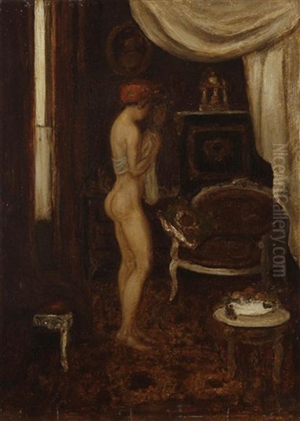 Femme A La Toilette Oil Painting by Georges Alfred Bottini