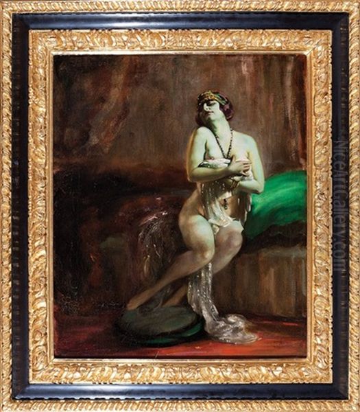 Odalisque Oil Painting by Arnulf De Bouche