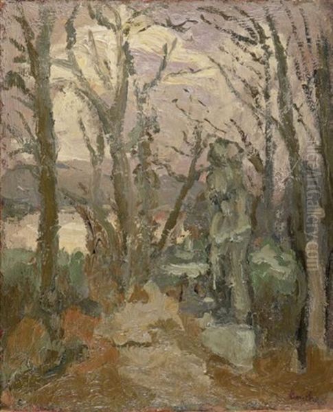 Arbres En Hiver Oil Painting by Georges Bouche