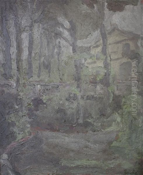 La Maison Dans Le Parc Oil Painting by Georges Bouche