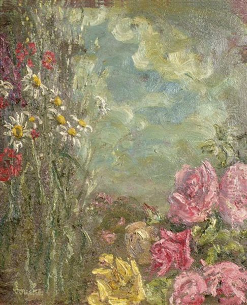 Roses Et Fleurs Des Champs Oil Painting by Georges Bouche