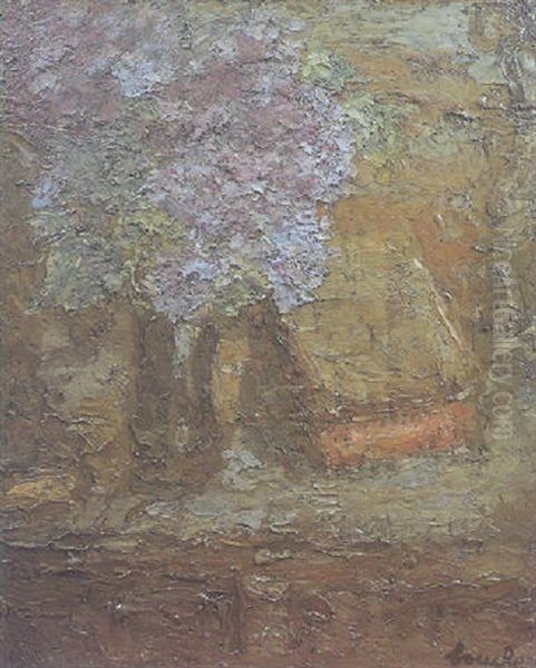 Nature Morte Au Vase De Lilas Oil Painting by Georges Bouche