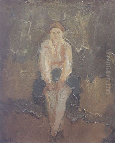 Femme Assise Oil Painting by Georges Bouche