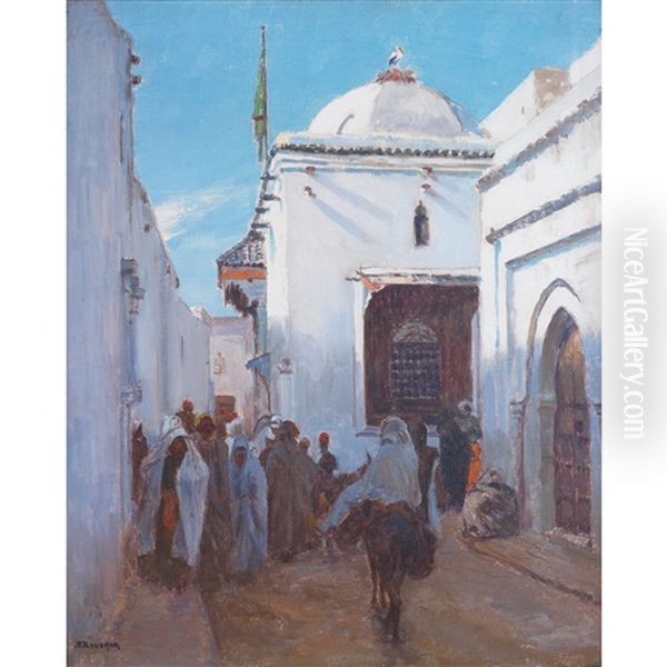 Kouba Moulay Ibrahim, Rabat, Maroc Oil Painting by Joseph Felix Bouchor