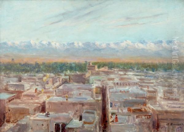 Les Terrasses, Marrakech Oil Painting by Joseph Felix Bouchor