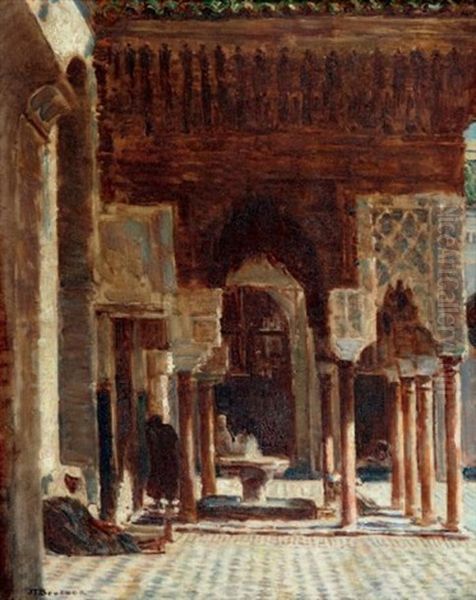 La Mosquee Karaouine, Fes Oil Painting by Joseph Felix Bouchor