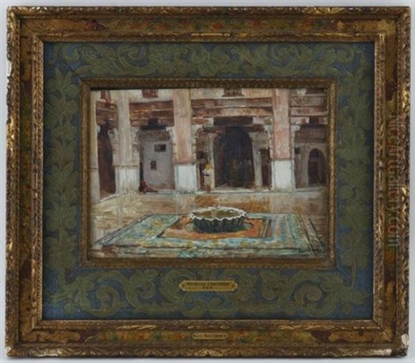 Medersa Cherratine, Fes Oil Painting by Joseph Felix Bouchor