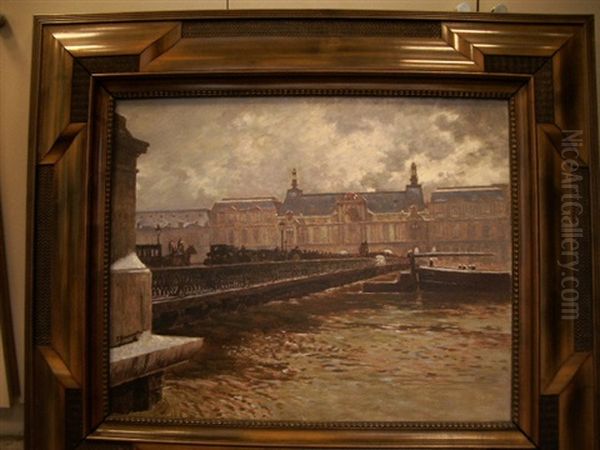 Le Pont Des Saints-peres Oil Painting by Joseph Felix Bouchor