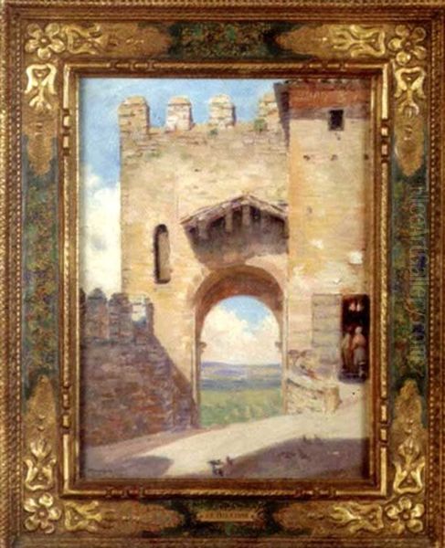 La Porte Saint-francois Oil Painting by Joseph Felix Bouchor