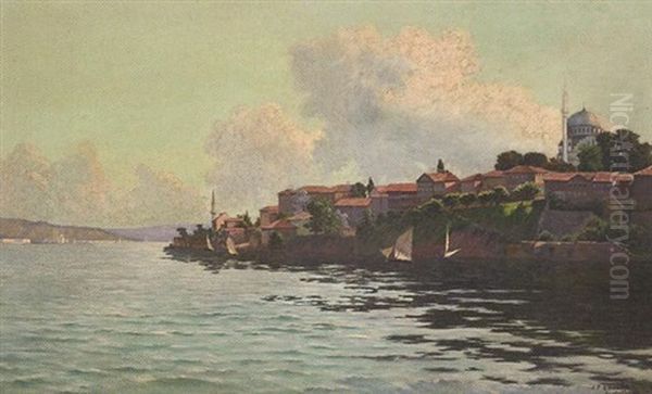 Istamboul En 1893 Oil Painting by Joseph Felix Bouchor