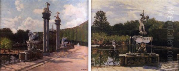 Florence: L'isolotto, Les Jardins Boboli Oil Painting by Joseph Felix Bouchor