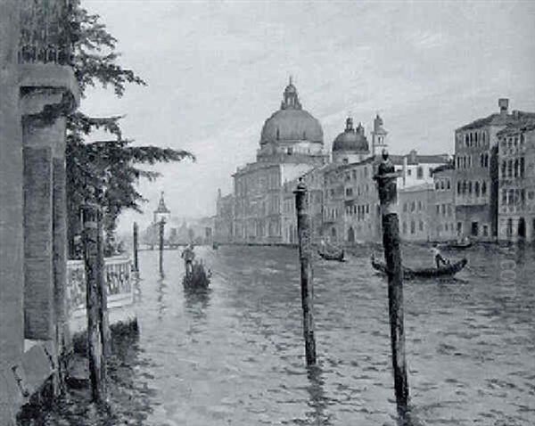 The Grand Canal, Venice Oil Painting by Joseph Felix Bouchor