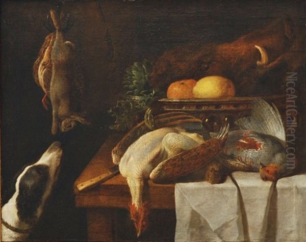 Nature Morte Au Gibier Oil Painting by Pieter Van Boucle