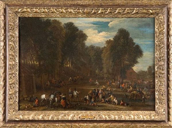 Fete Villageoise Oil Painting by Adriaen Frans Boudewyns the Elder