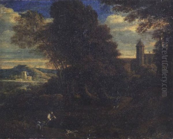 Bergers Dans Un Paysage Oil Painting by Adriaen Frans Boudewyns the Elder