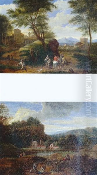 Paysage Anime Oil Painting by Adriaen Frans Boudewyns the Elder