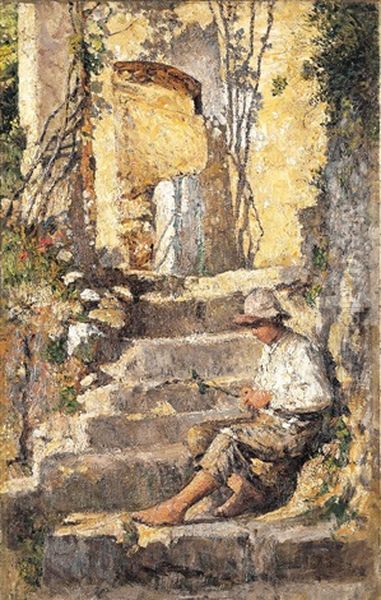 Capri Oil Painting by Alois Boudry