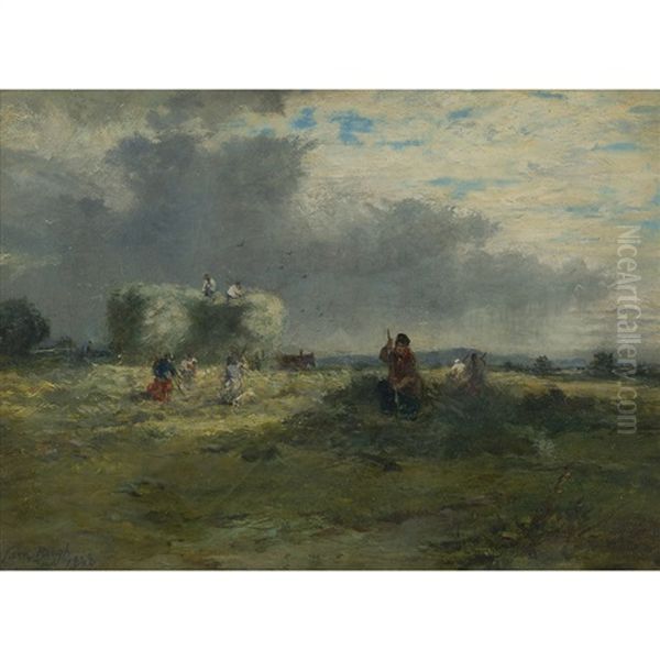 Harvest-time Oil Painting by Samuel Bough