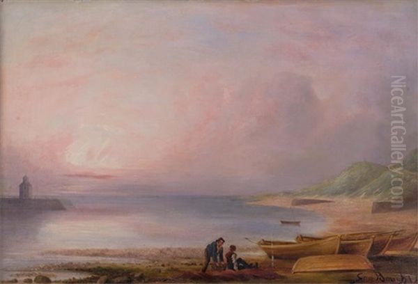 Kustenlandschaft Mit Fischern Oil Painting by Samuel Bough