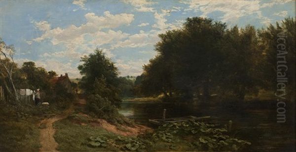 (possibly) The Water Of Leith Oil Painting by Samuel Bough