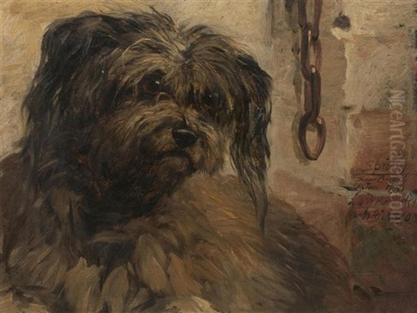 Spring, A Terrier by Samuel Bough