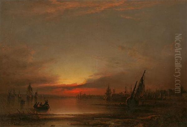 Southampton Water Oil Painting by Samuel Bough