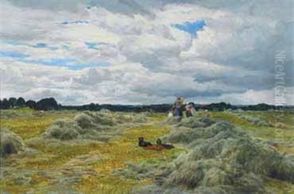 Field Workers Oil Painting by Samuel Bough