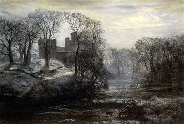 A Winter Afternoon, West Highlands Oil Painting by Samuel Bough