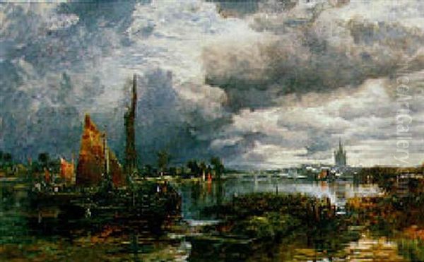 Henley On Thames Oil Painting by Samuel Bough